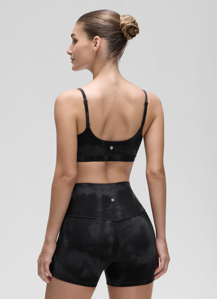 CRZ YOGA Womens Butterluxe Adjustable Spaghetti Strap Scoop Neck Bra Belgian Blue