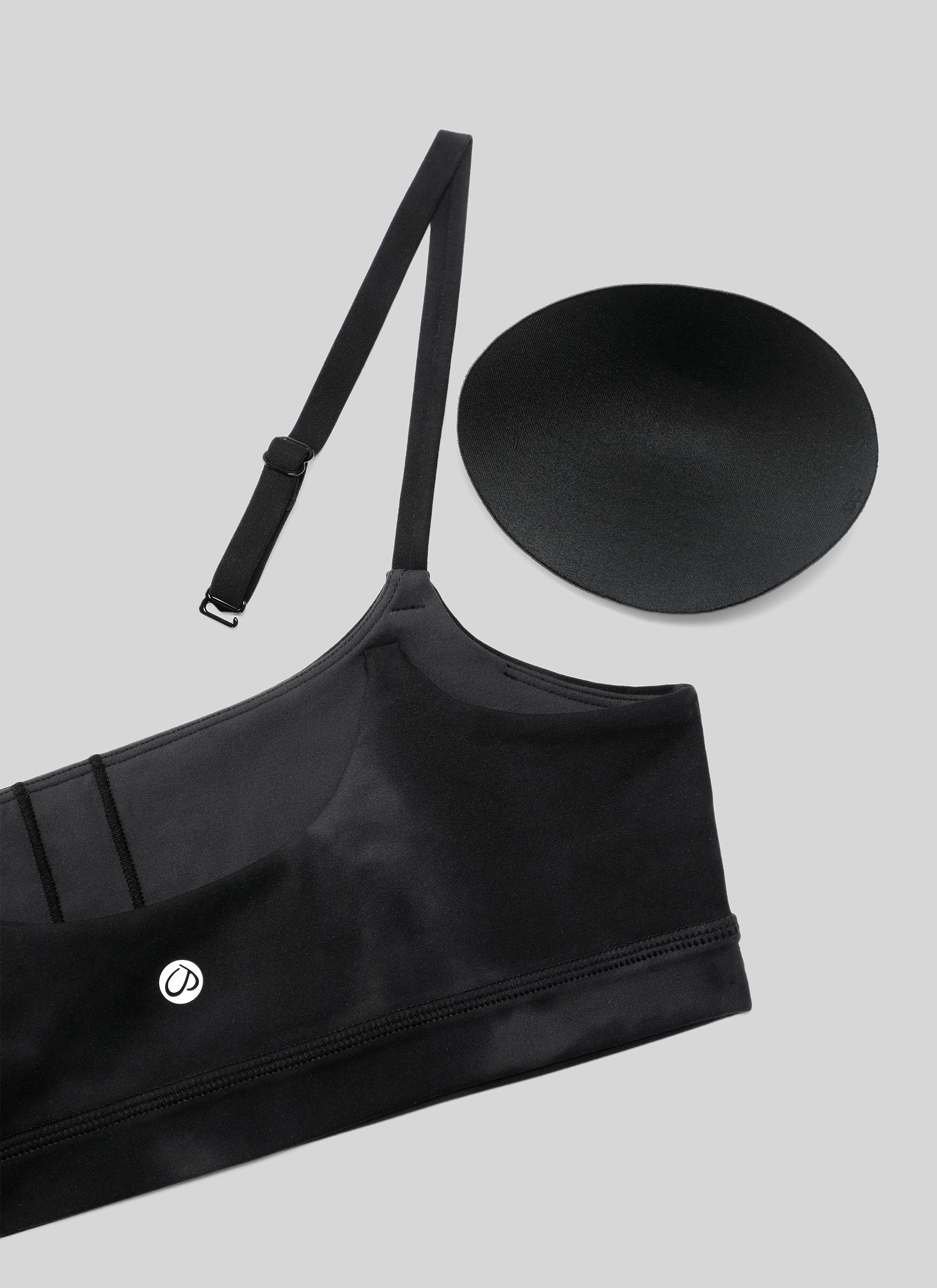 CRZ YOGA Womens Butterluxe Adjustable Spaghetti Strap Scoop Neck Bra Black Tie Dye Flowers @model_info:NEW