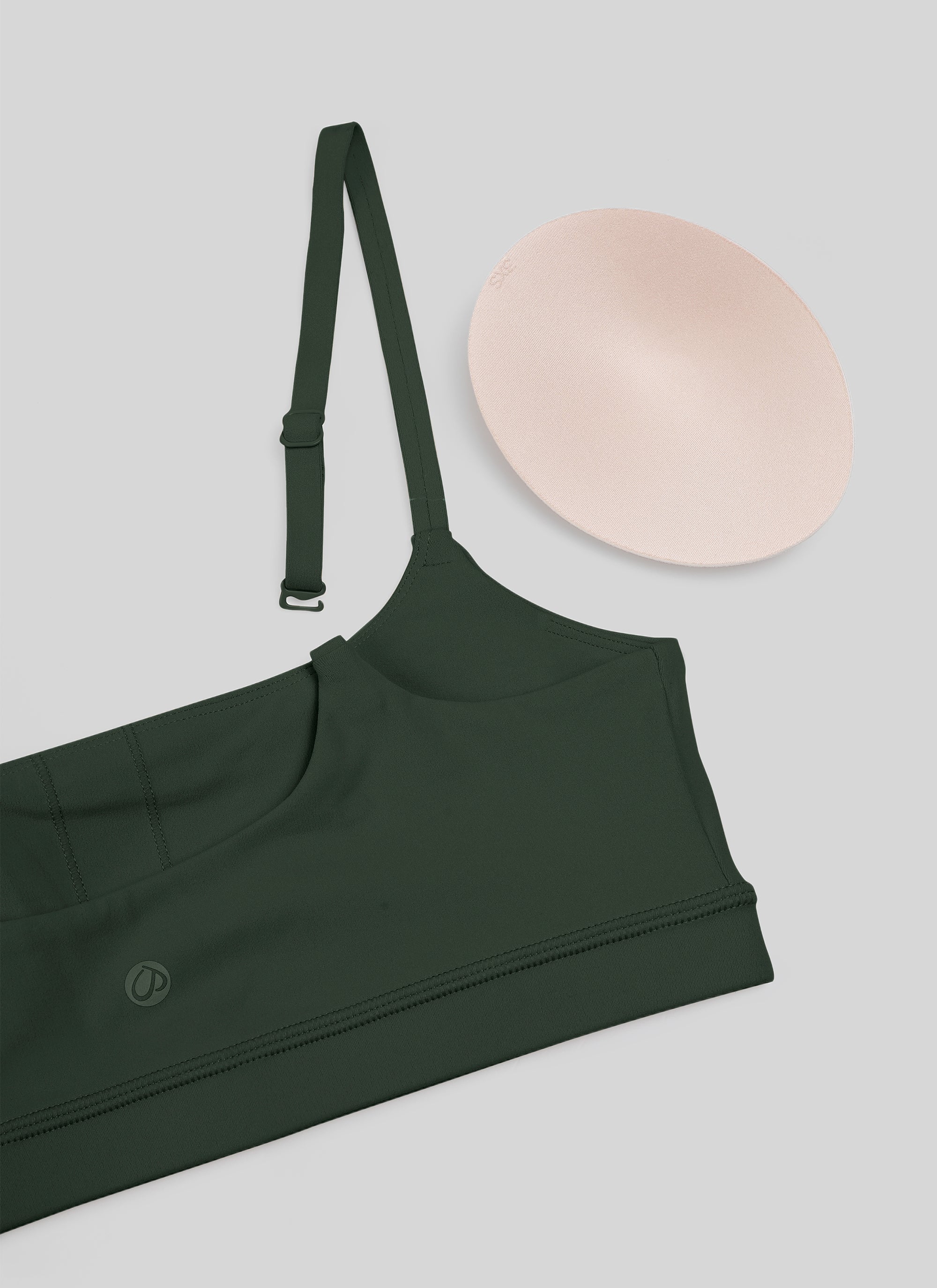 CRZ YOGA Womens Butterluxe Adjustable Spaghetti Strap Scoop Neck Bra Legend Green @model_info:NEW