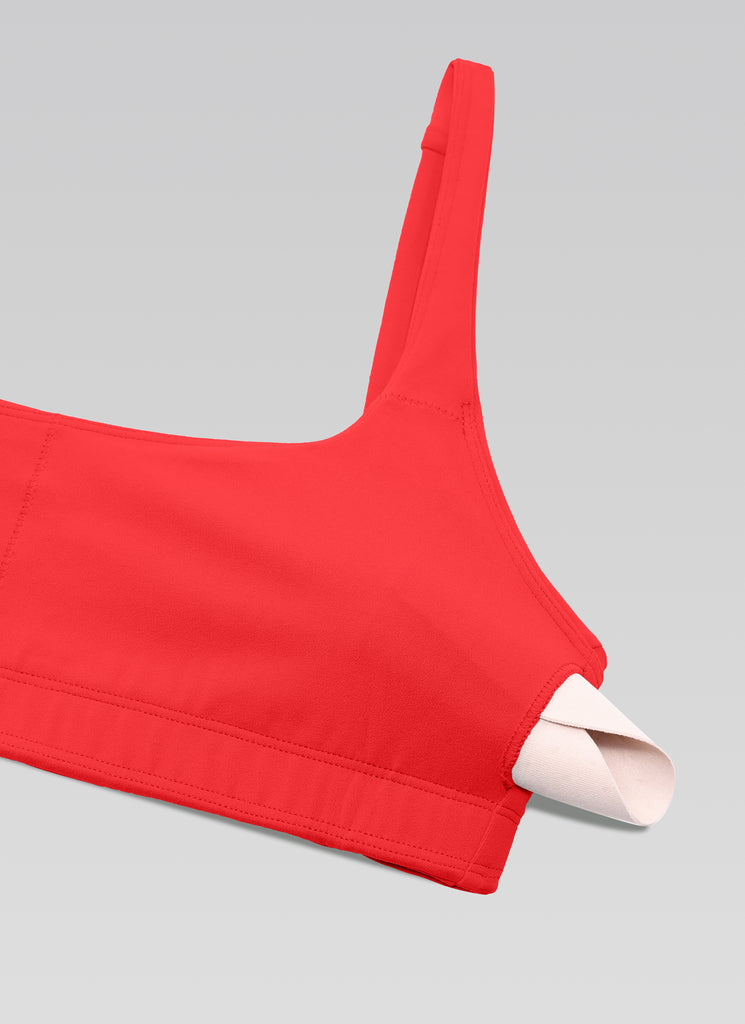 CRZ YOGA Women Butterluxe Square Neck Cami Padded Mini Bra Grey Sage