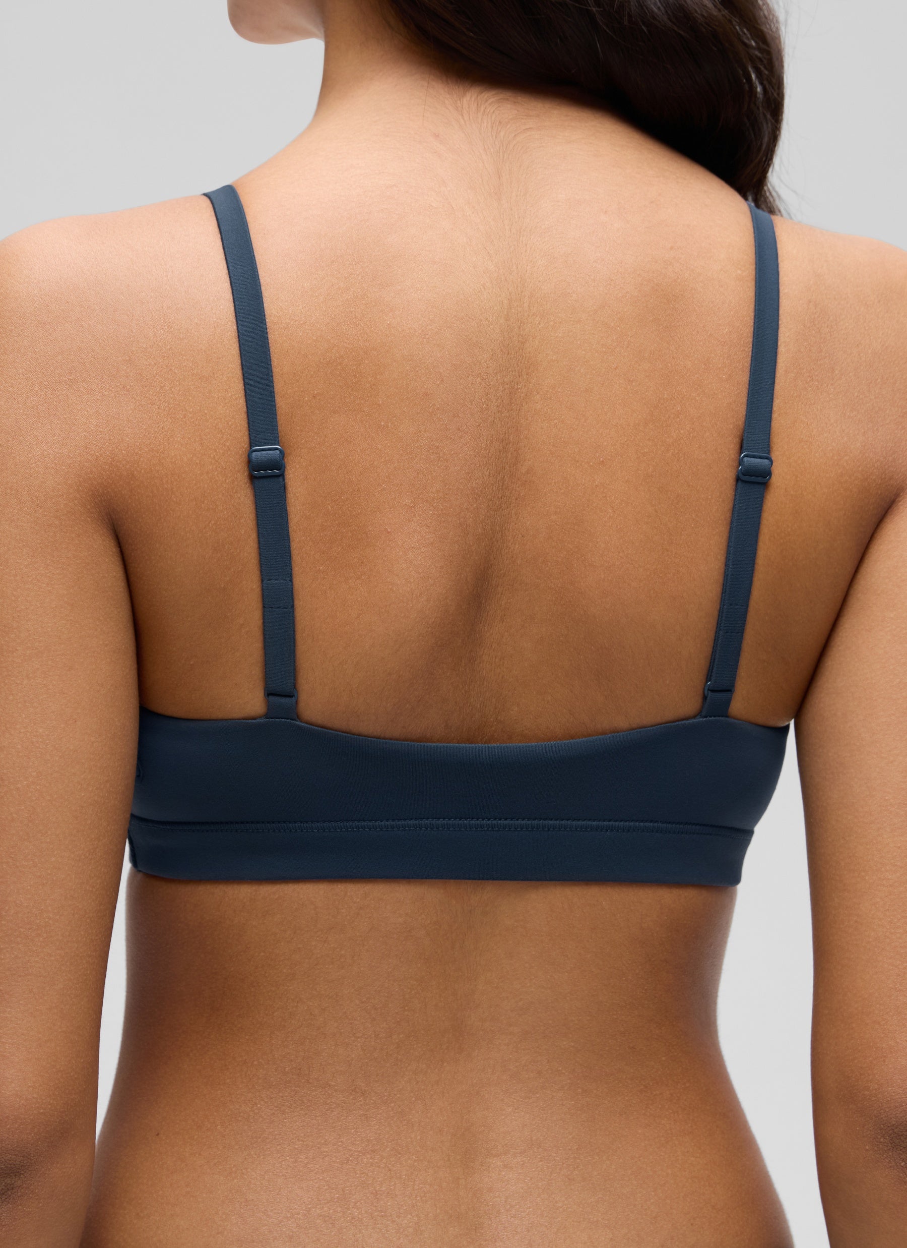 CRZ YOGA Softhold Womens Double Lined Wireless Triangle Bralette Sargasso