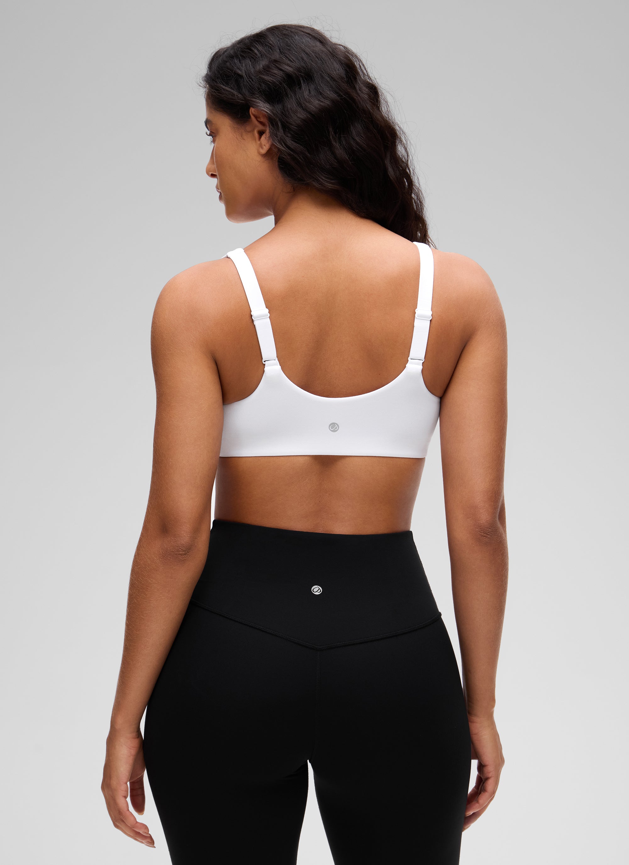 CRZ YOGA Women Butterluxe Soft Double Lined Scoop Neck Sports Bras Black