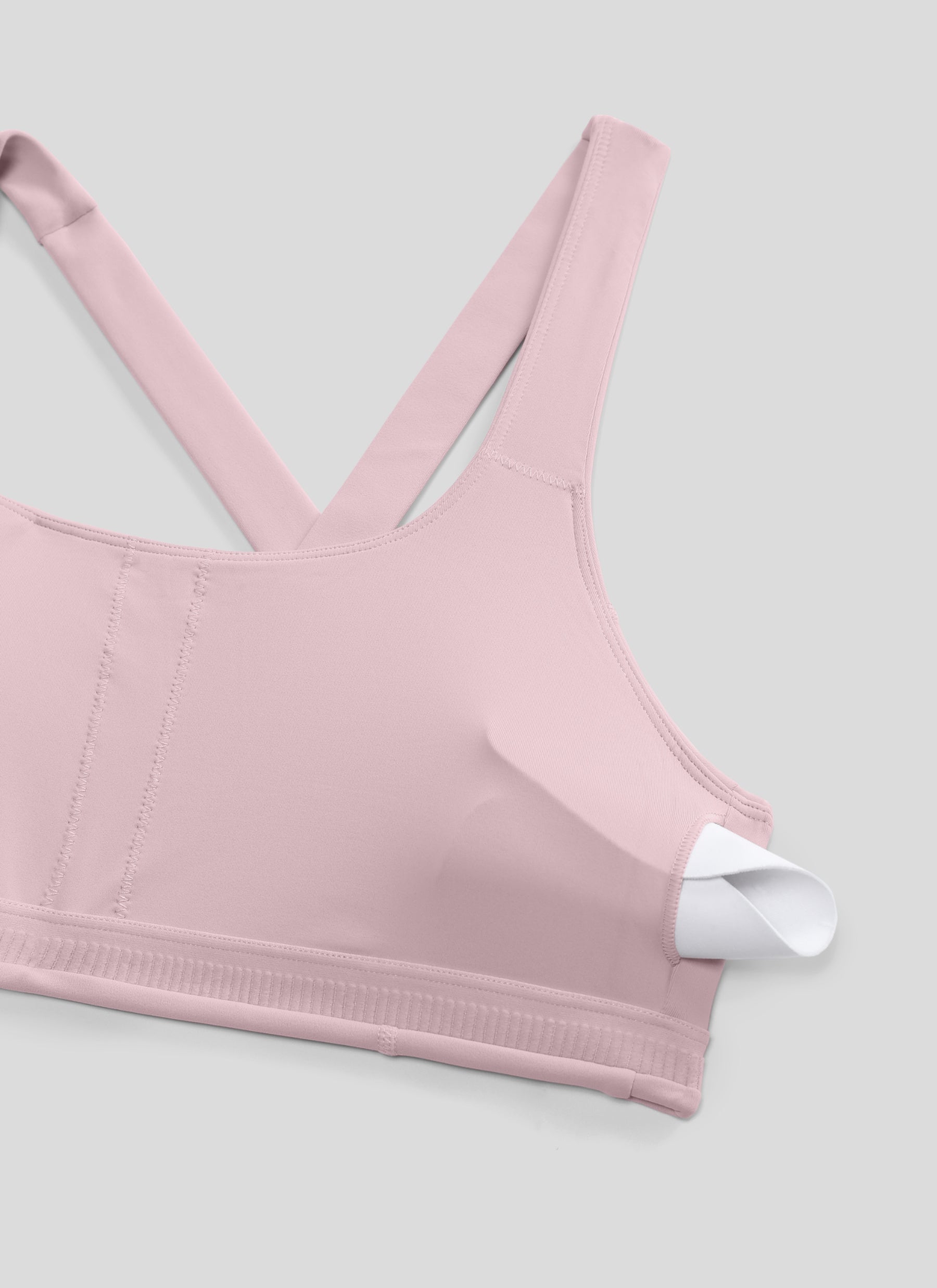 CRZ YOGA Women's SculptAir Training Criss Cross Back Straps Sports Bra Pink Haze