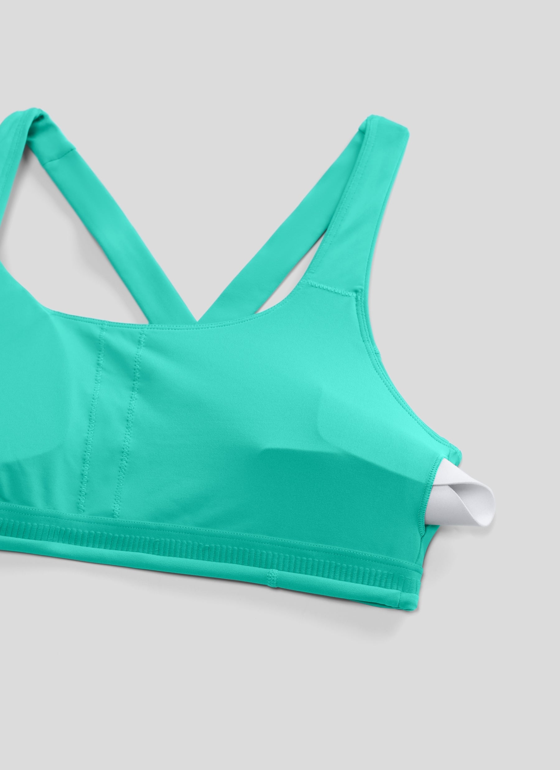 CRZ YOGA Women's SculptAir Training Cross Back Sports Bra Atlantis Green @model_info:C