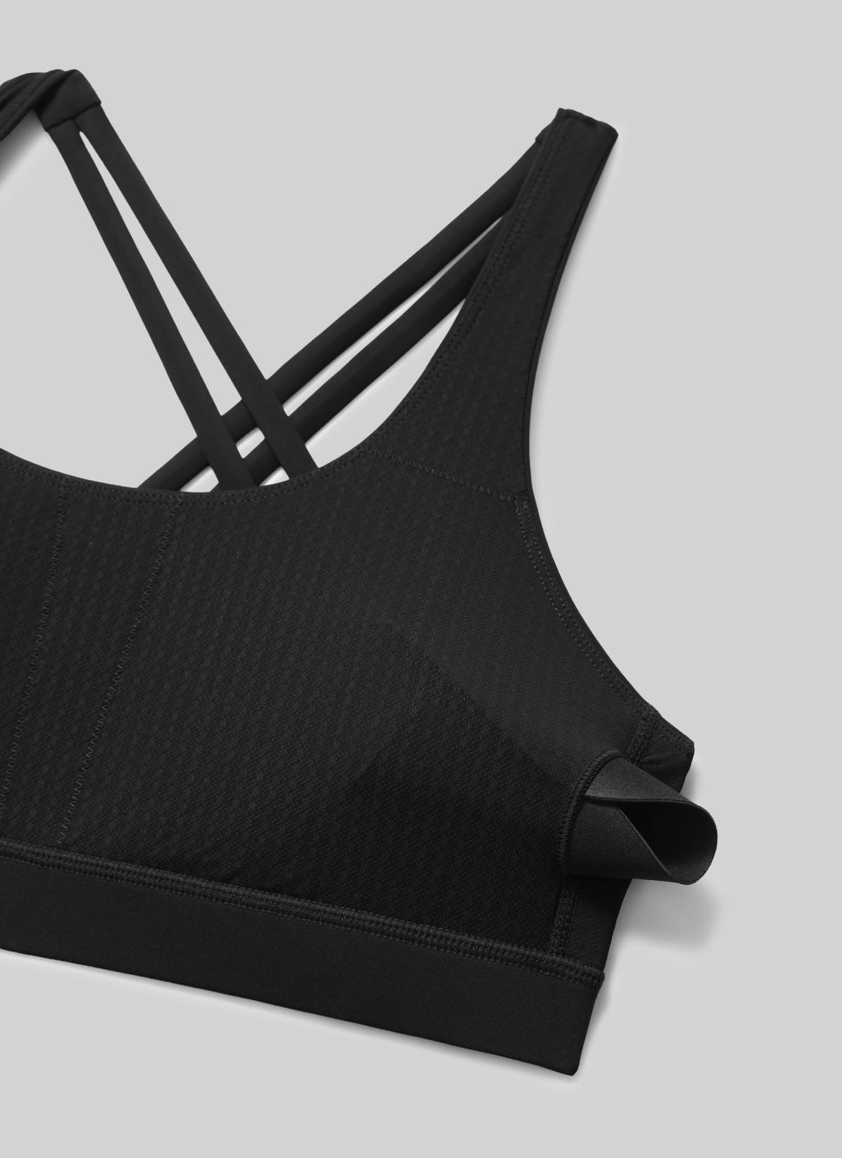 CRZ YOGA Women's Nakedfeel Training U Neck Criss Cross Back Sports Bra Black