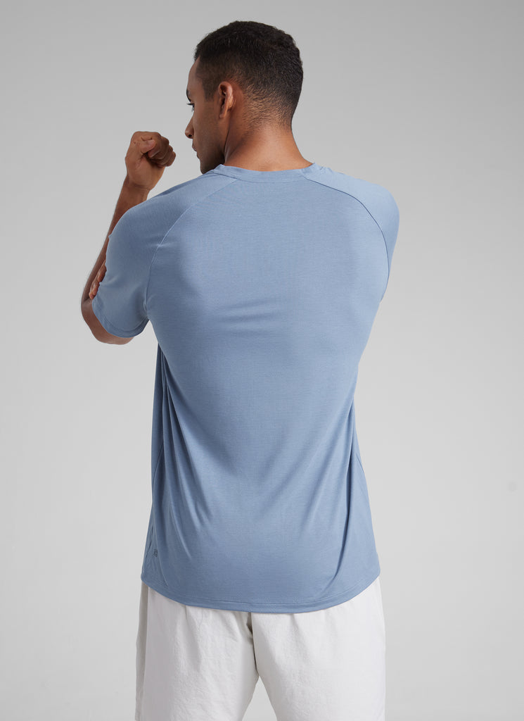 CRZ YOGA Men's Training Classic Fit Shirts Mech Short Sleeves White