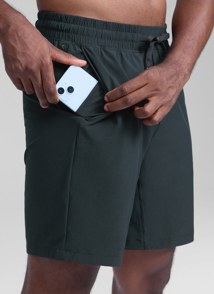 CRZ YOGA Men's Train Relaxed Fit Feathery-Fit Linerless Shorts 9'' Melanite