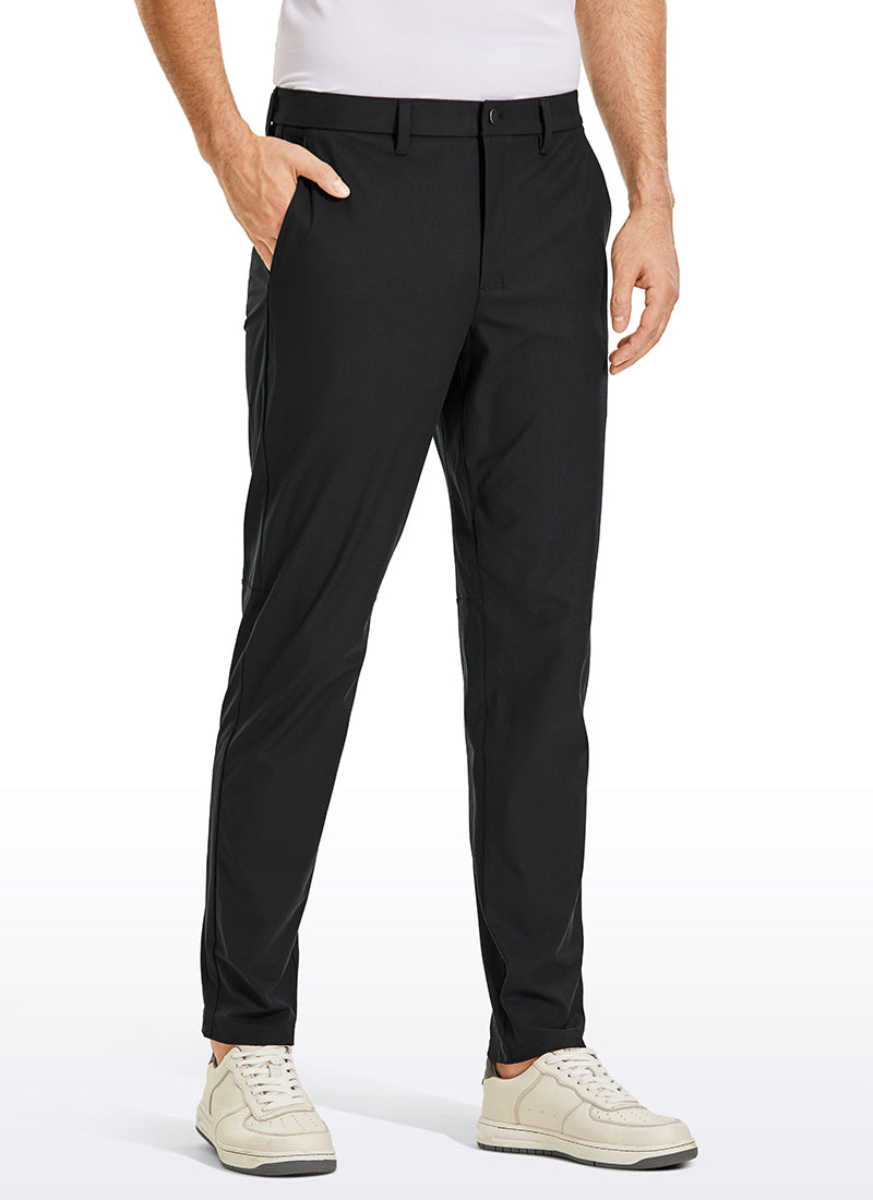 CRZ YOGA Mens Work Classic Fit All-Day Comfort Golf Pants Pockets 30'' Black