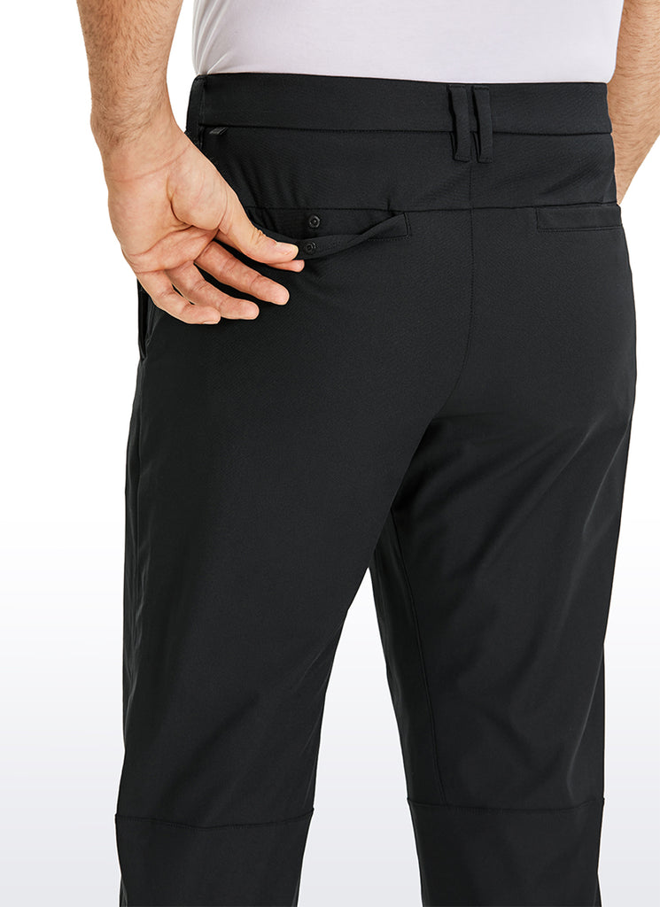 CRZ YOGA Men's All Day Comfy Quick Dry Regular Fit Casual Golf Pant Black