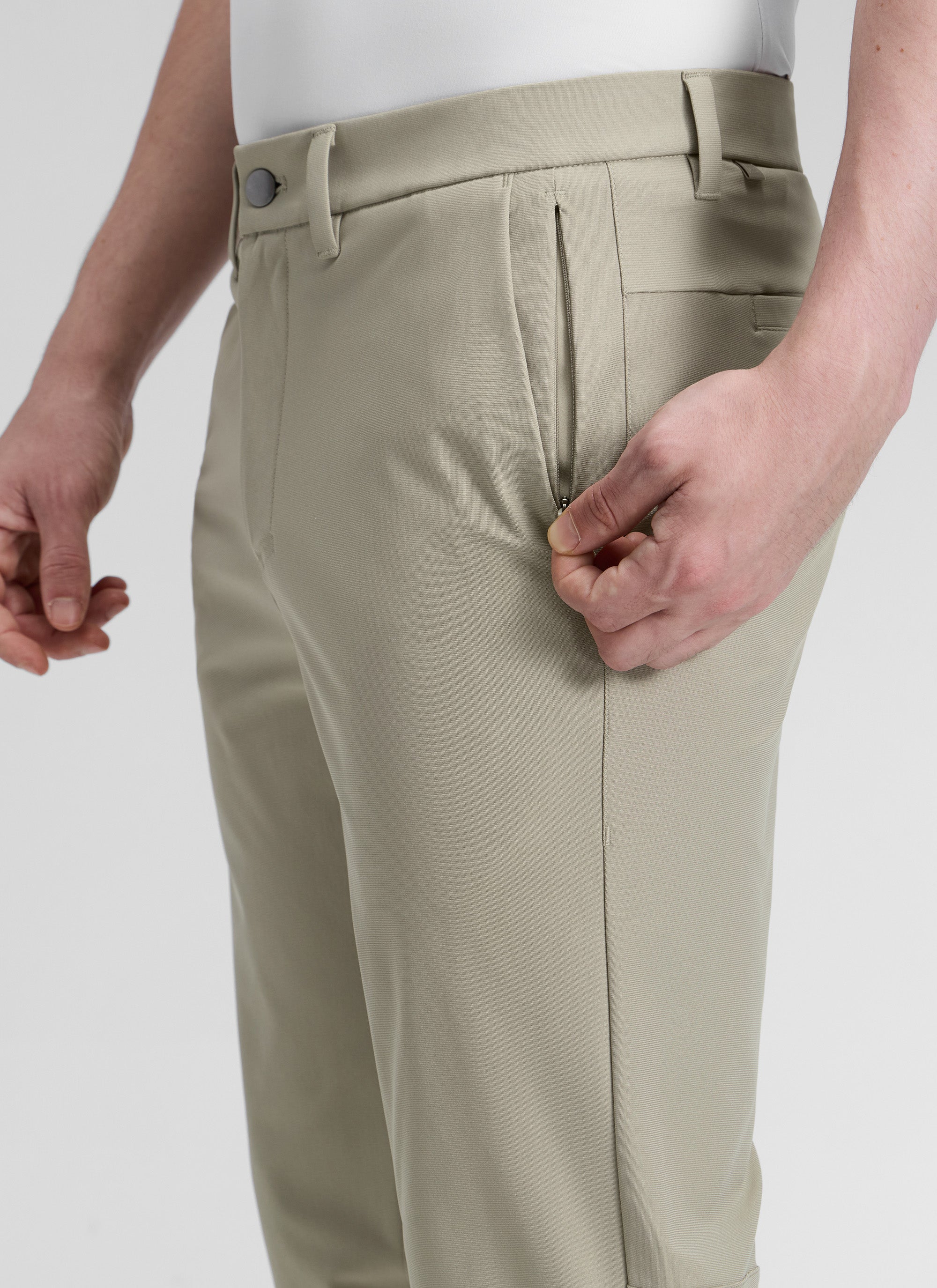 CRZ YOGA Mens Work Classic Fit All-Day Comfort Golf Pants Pockets 30'' Khali Barley