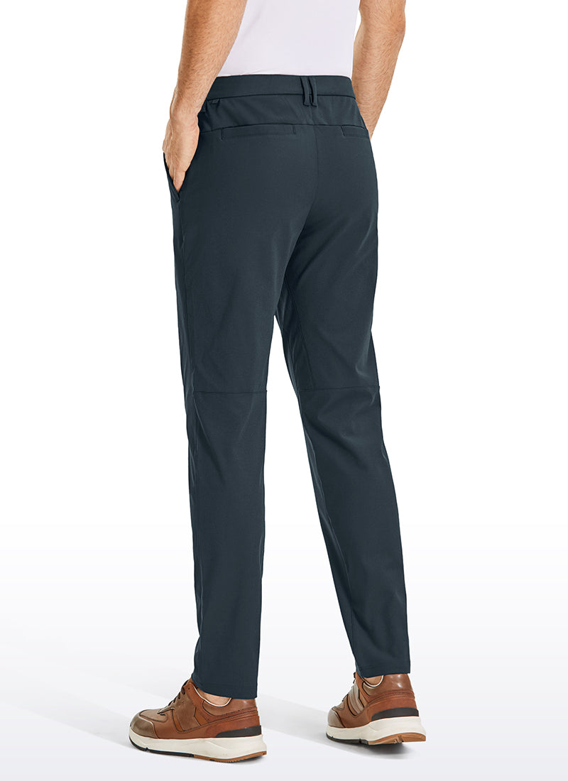 CRZ YOGA Mens Work Classic Fit All-Day Comfort Golf Pants Pockets 30'' True Navy