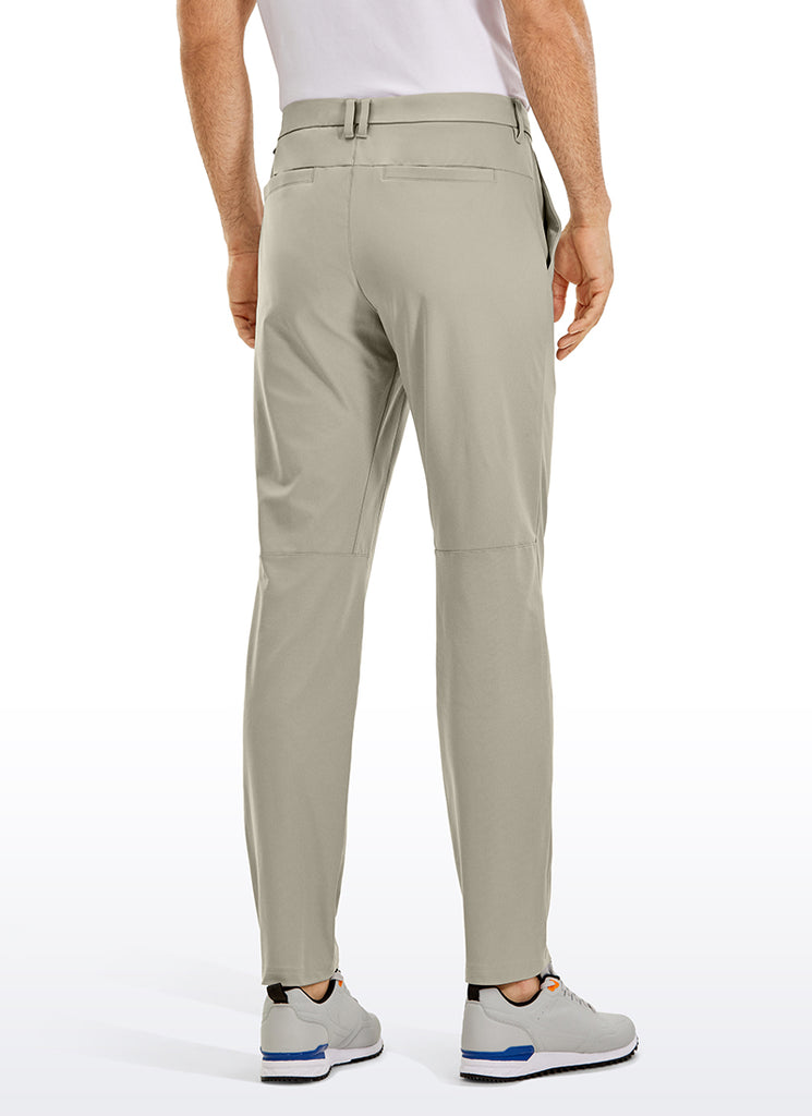 CRZ YOGA Mens Work Classic Fit All-Day Comfort Golf Pants Pockets 34'' Khaki Sand