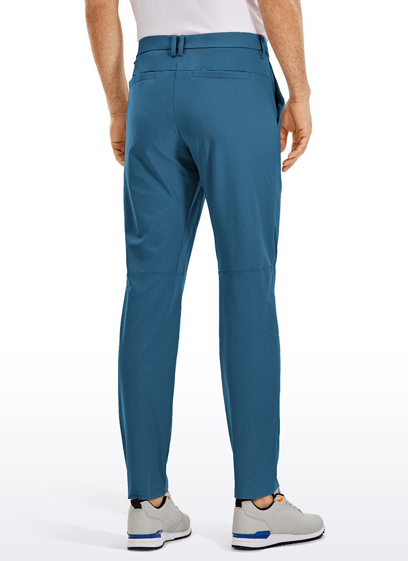 CRZ YOGA Mens Work Classic Fit All-Day Comfort Golf Pants Pockets 30'' Iron Blue