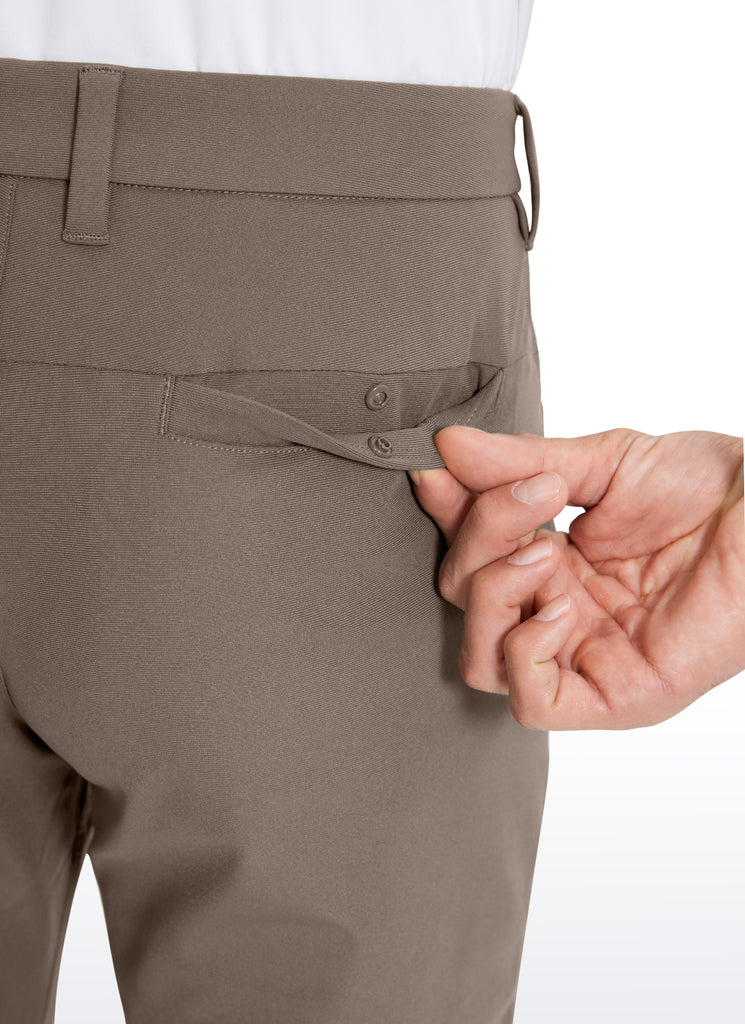 CRZ YOGA Mens Work Classic Fit All-Day Comfort Golf Pants Pockets 32'' Gull Gray