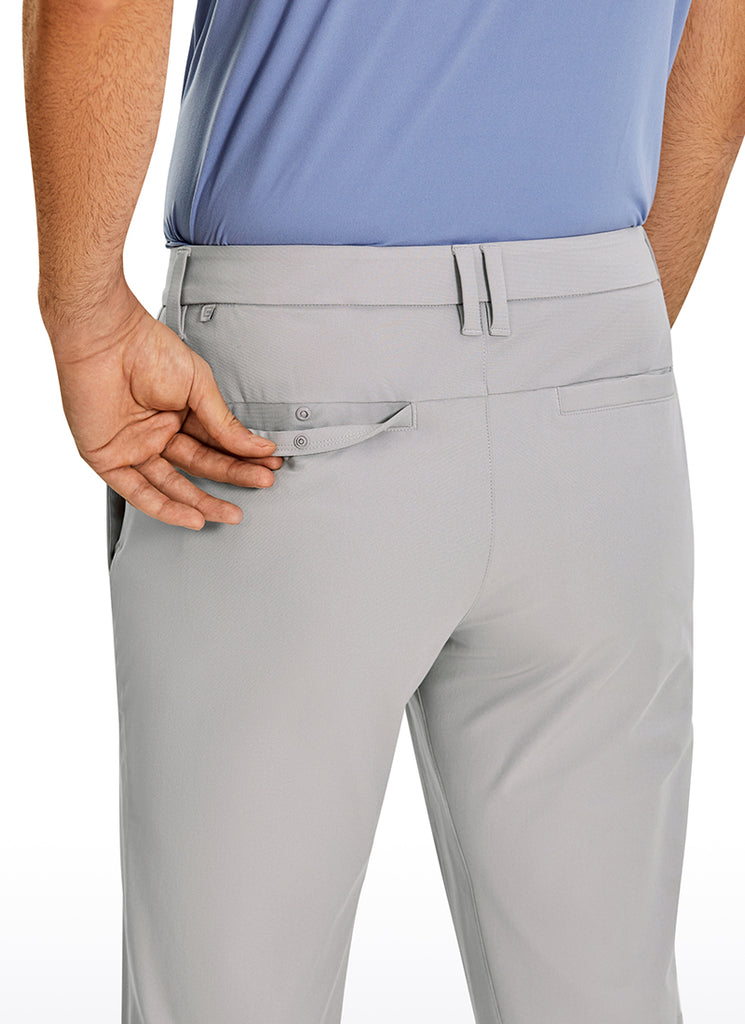 CRZ YOGA Man's All-Day Comfy Quick Dry Pocket Golf Pant 36” Gull Gray