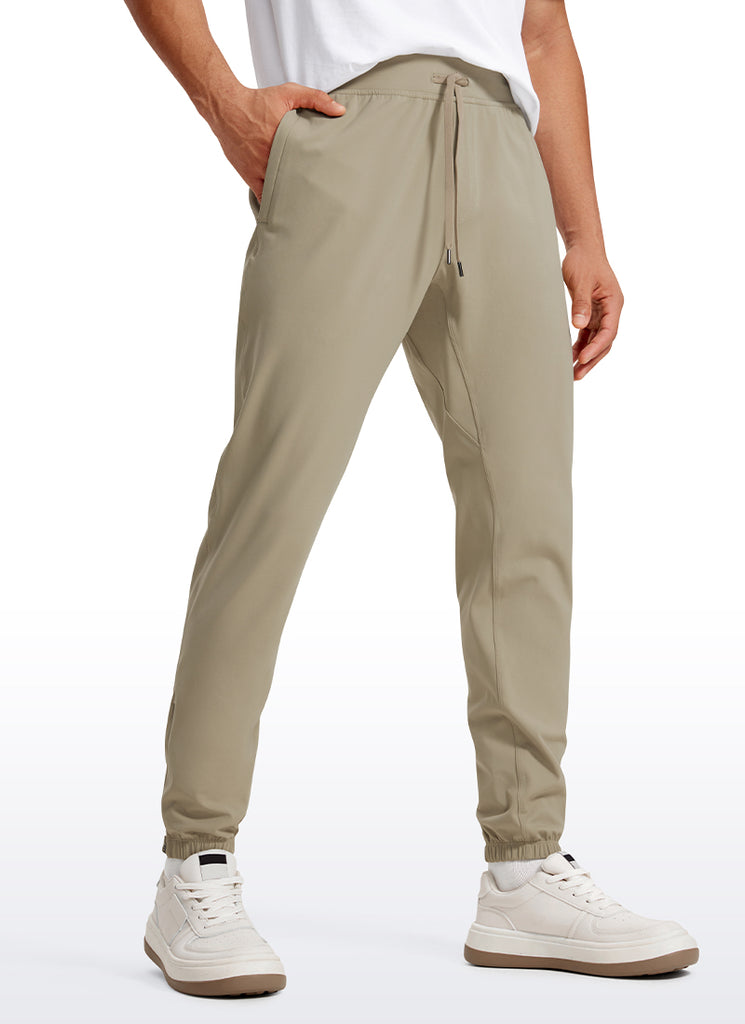 CRZ YOGA Men's Run Slim Fit On the Travel Joggers 30''- Ankle Zipper Cliff Ash