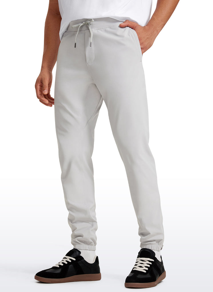 CRZ YOGA Men's Run Slim Fit On the Travel Joggers 30''- Ankle Zipper Cliff Ash