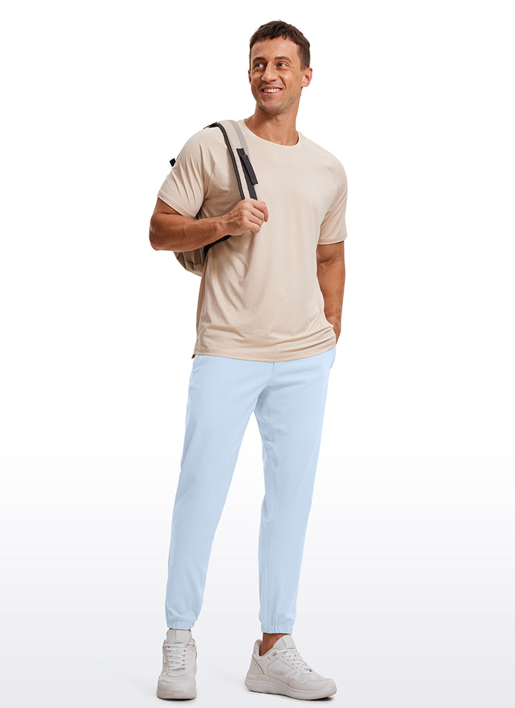 CRZ YOGA Men's Run Slim Fit On the Travel Joggers 32''- Ankle Zipper True Navy