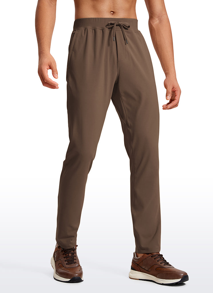 CRZ YOGA Men's Train Relaxed Fit On the Travel Pants 30'' Platinum Grey