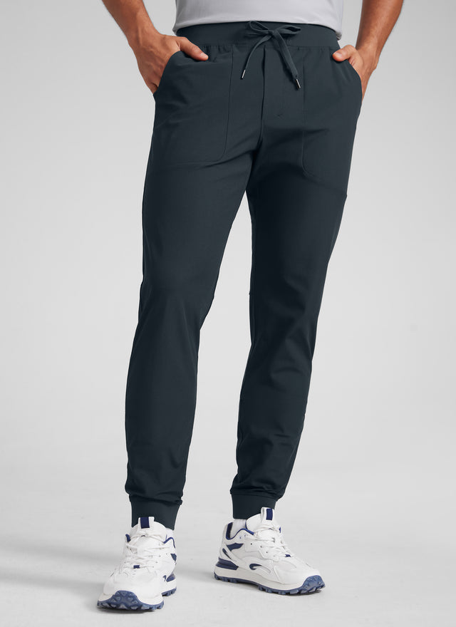 CRZ YOGA Men All Day Comfy Slim-Fit Golf Joggers 32'' with Pockets True Navy