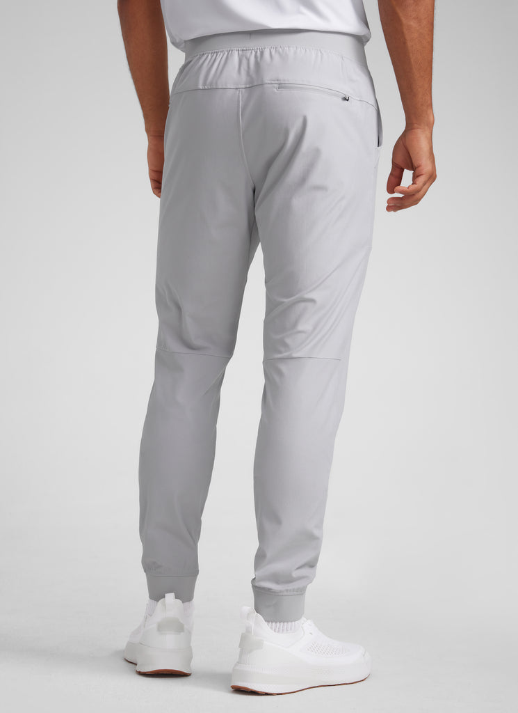 CRZ YOGA Men All Day Comfy Slim-Fit Golf Joggers 32'' with Pockets Platinum Grey