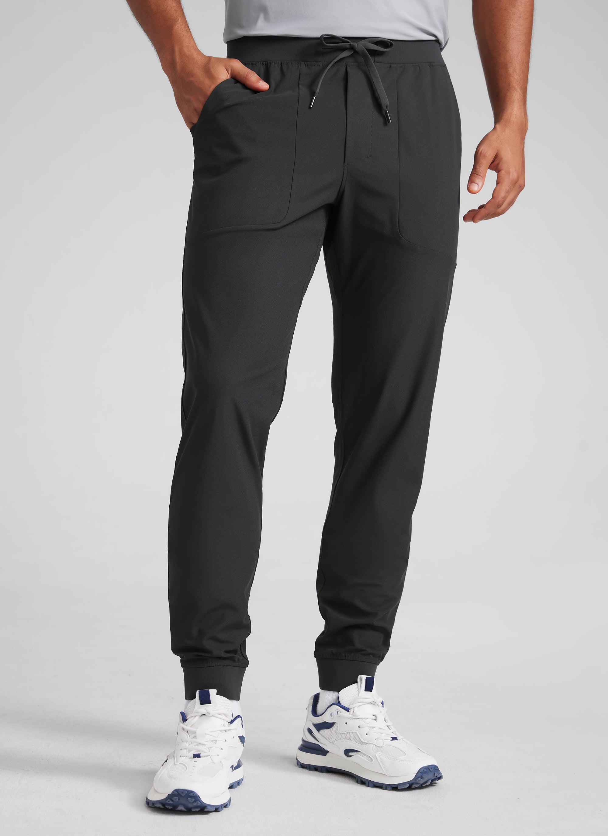 CRZ YOGA Men All Day Comfy Slim-Fit Golf Joggers 32'' with Pockets Ink Gray