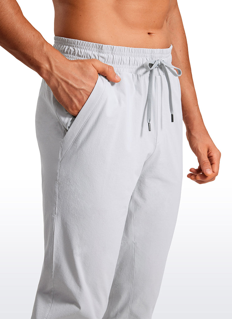 CRZ YOGA Men 31" Lightweight Water Resistant with Zip Pockets Joggers Platinum Grey
