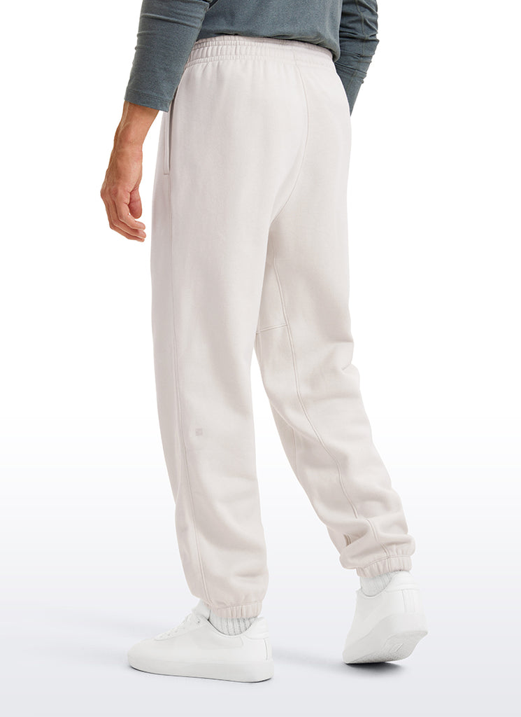 CRZ YOGA Men's Loosed Fit Cotton Fleece Sweatpants with Pockets 32'' Cambric Blue