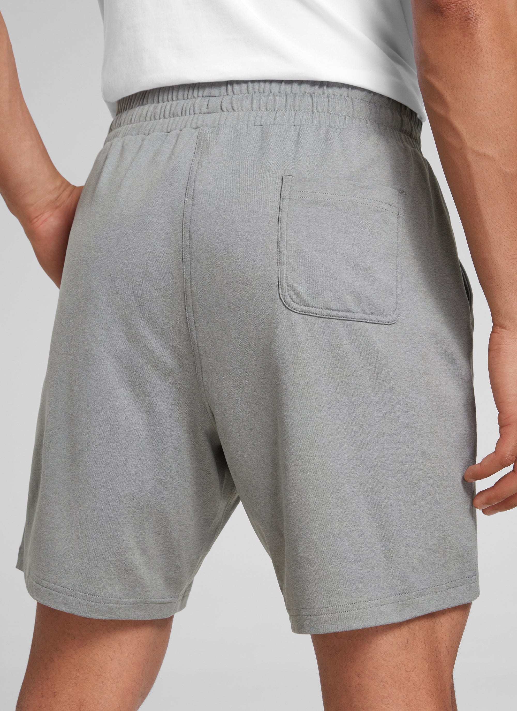 CRZ YOGA Men's Casual Lightweight Sweat Shorts with Pockets Sterling