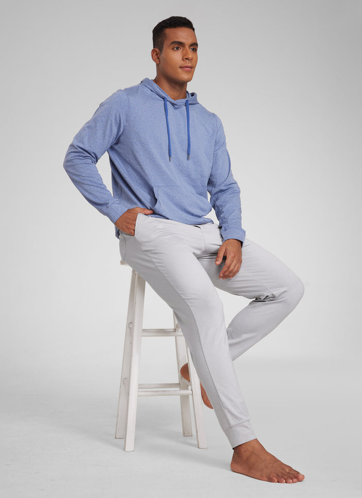 CRZ YOGA Mens Cloud Jersey Joggers 29" with Zipper Pockets Ink Gray