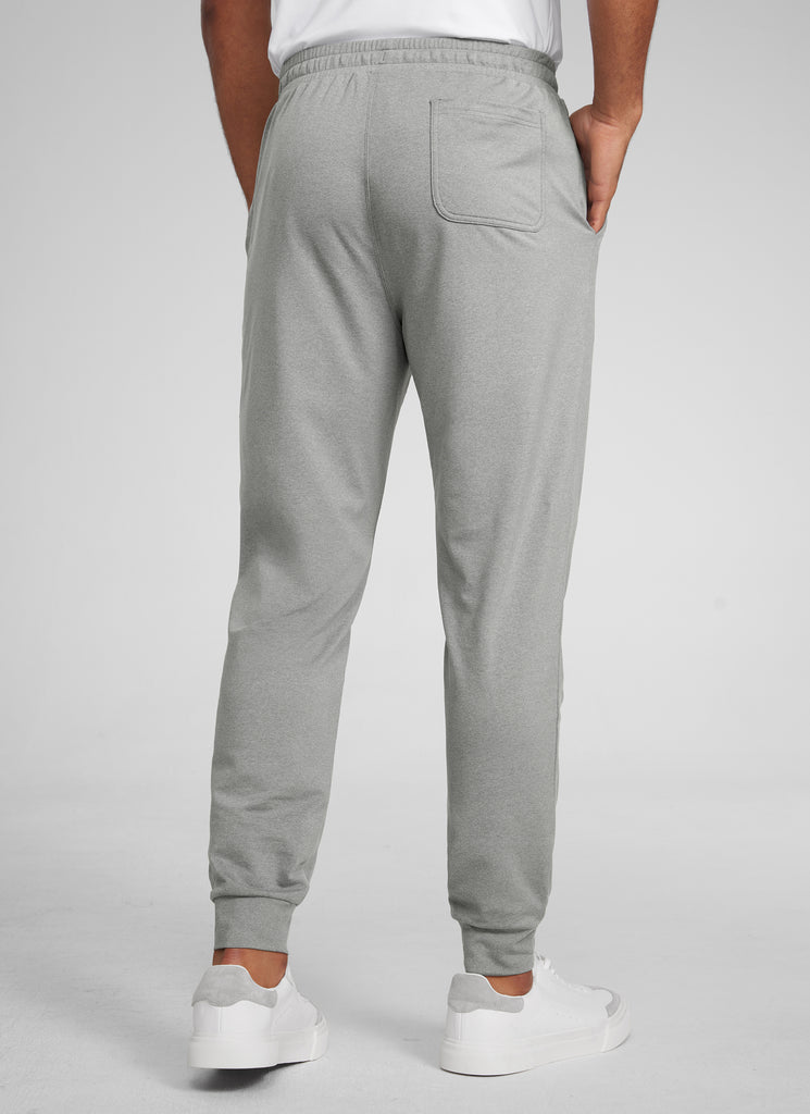 CRZ YOGA Mens Cloud Jersey Joggers 29" with Zipper Pockets Sterling