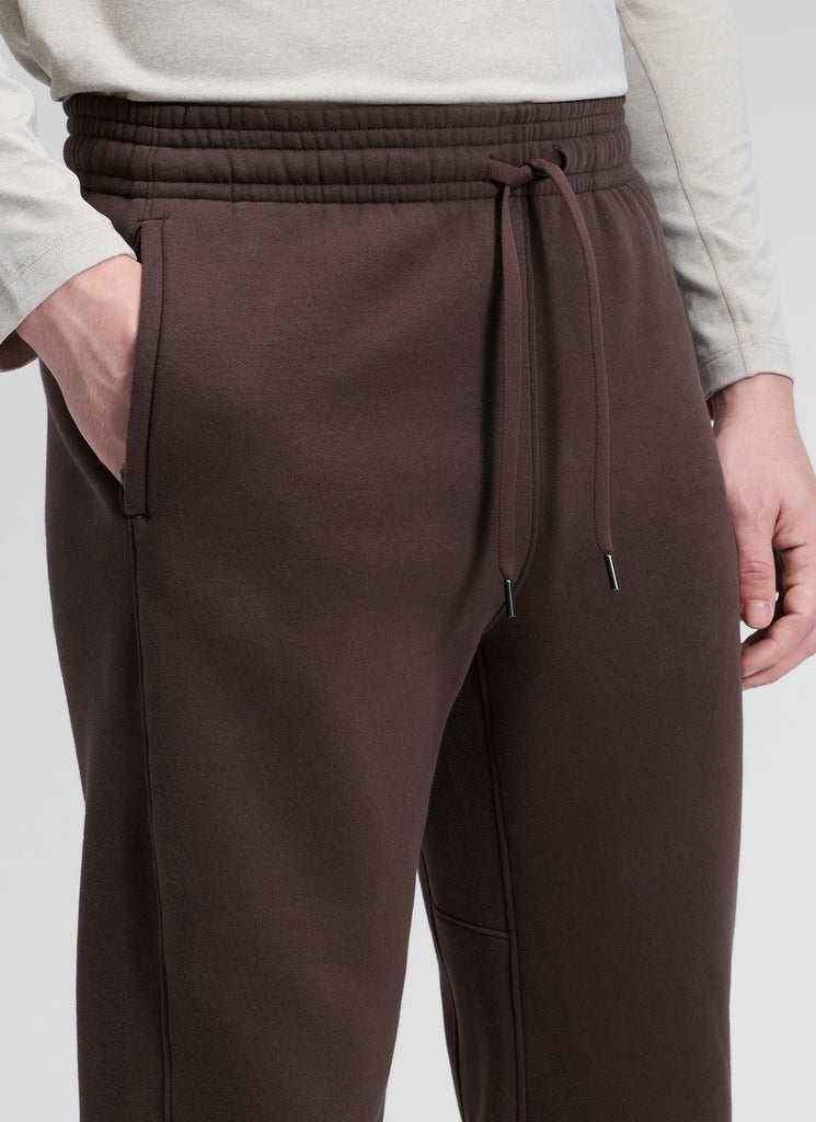 CRZ YOGA Mens Classic Fit Zipper Pockets Sweatpants 30" Hot Fudge Brown