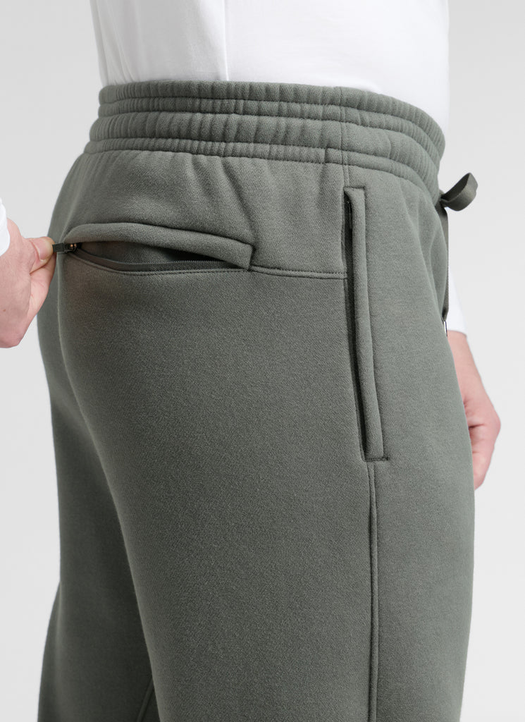 CRZ YOGA Mens Classic Fit Zipper Pockets Sweatpants 30" Grey Sage