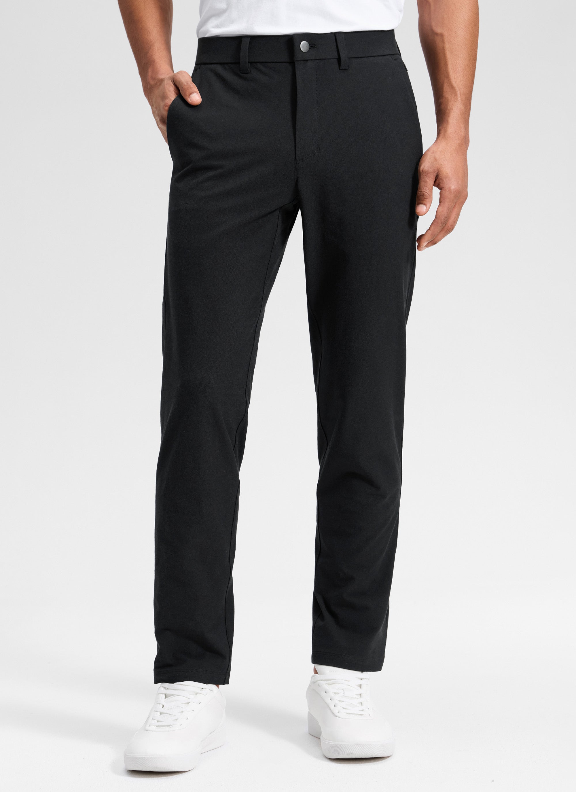 CRZ YOGA Man's Stretch Cotton Golf Mid Rise Pocket Chino Pant 32