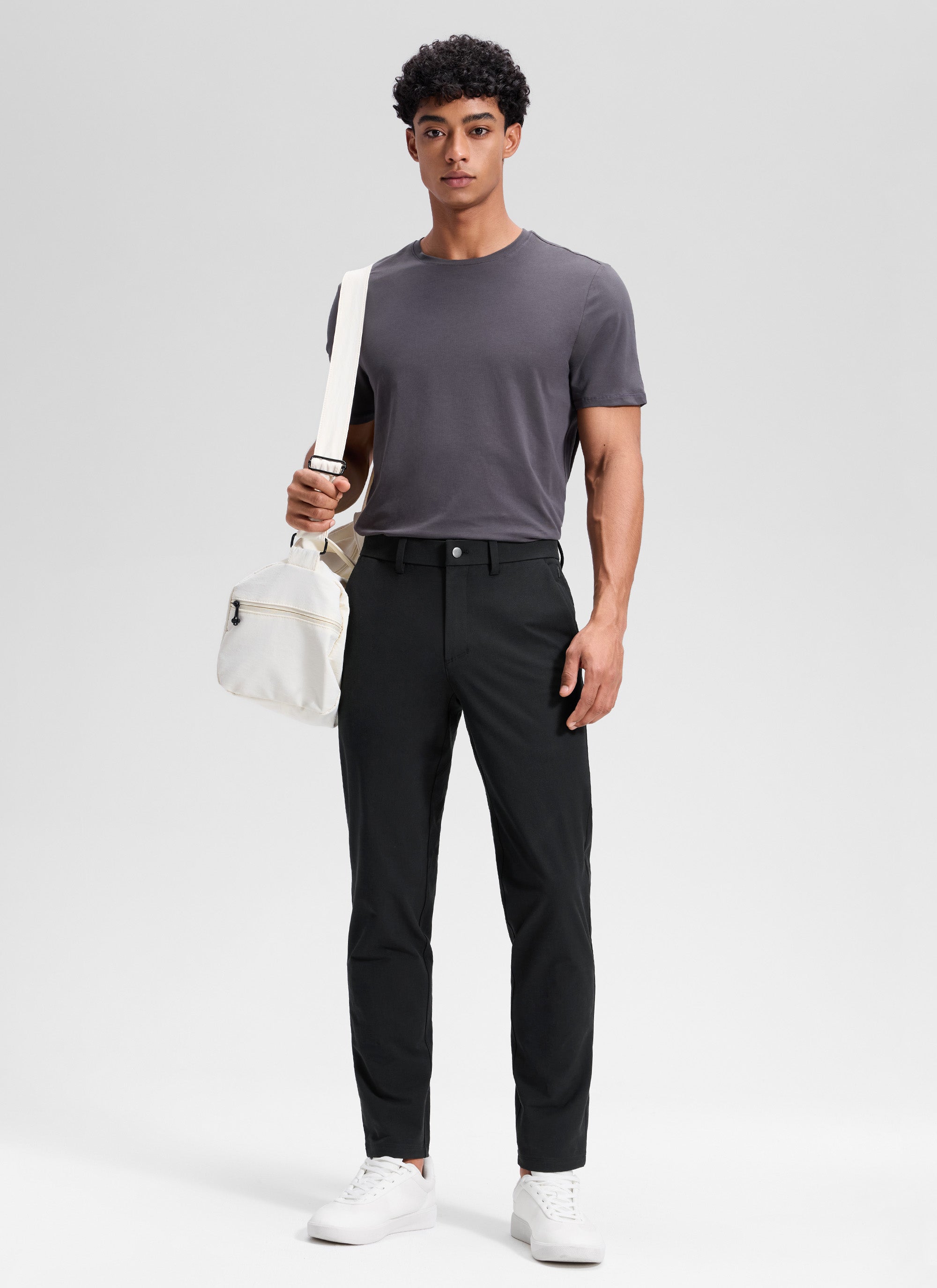 CRZ YOGA Man's Stretch Cotton Golf Mid Rise Pocket Chino Pant 32