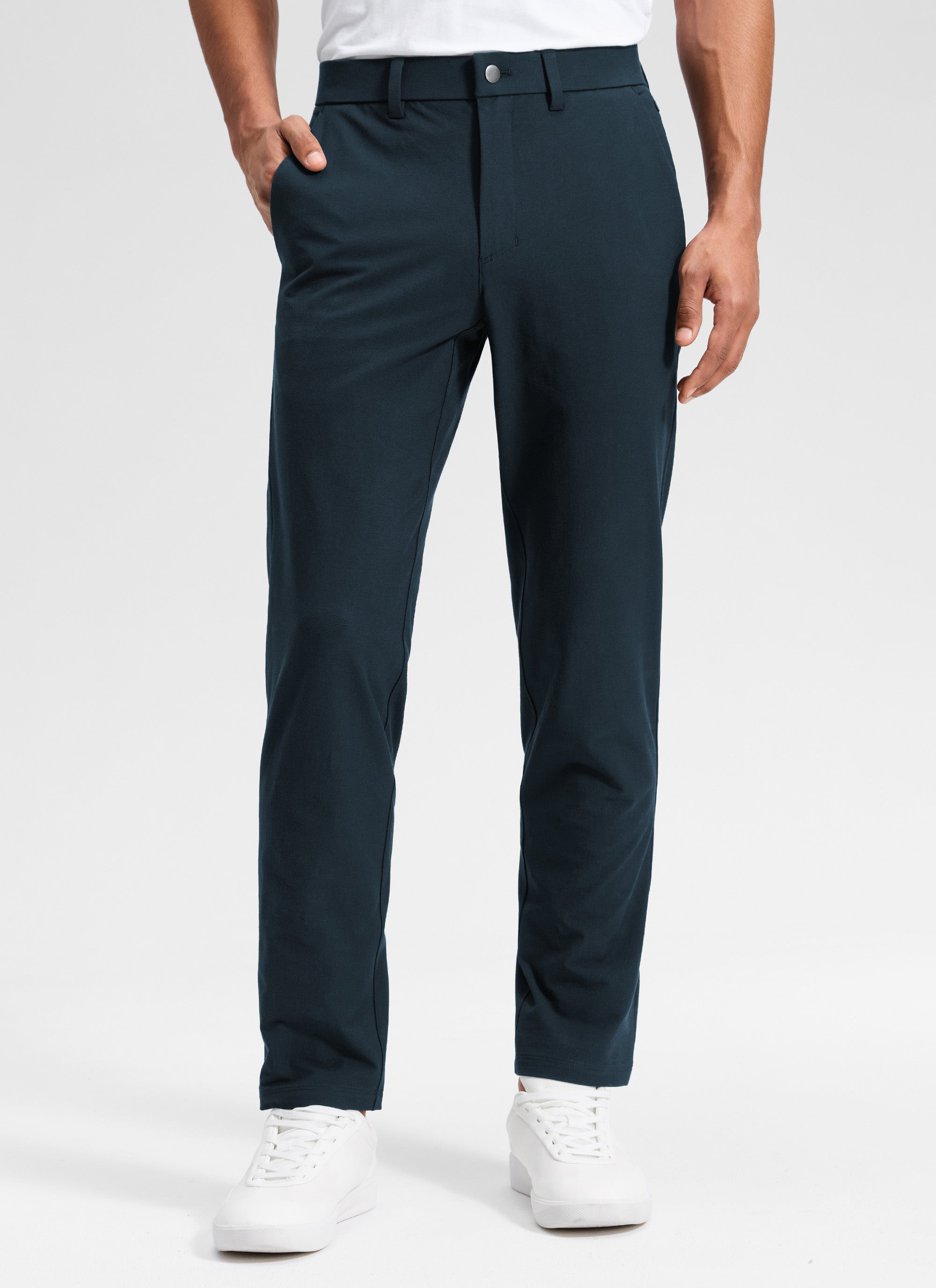 CRZ YOGA Man's Stretch Cotton Golf Mid Rise Pocket Chino Pant 32