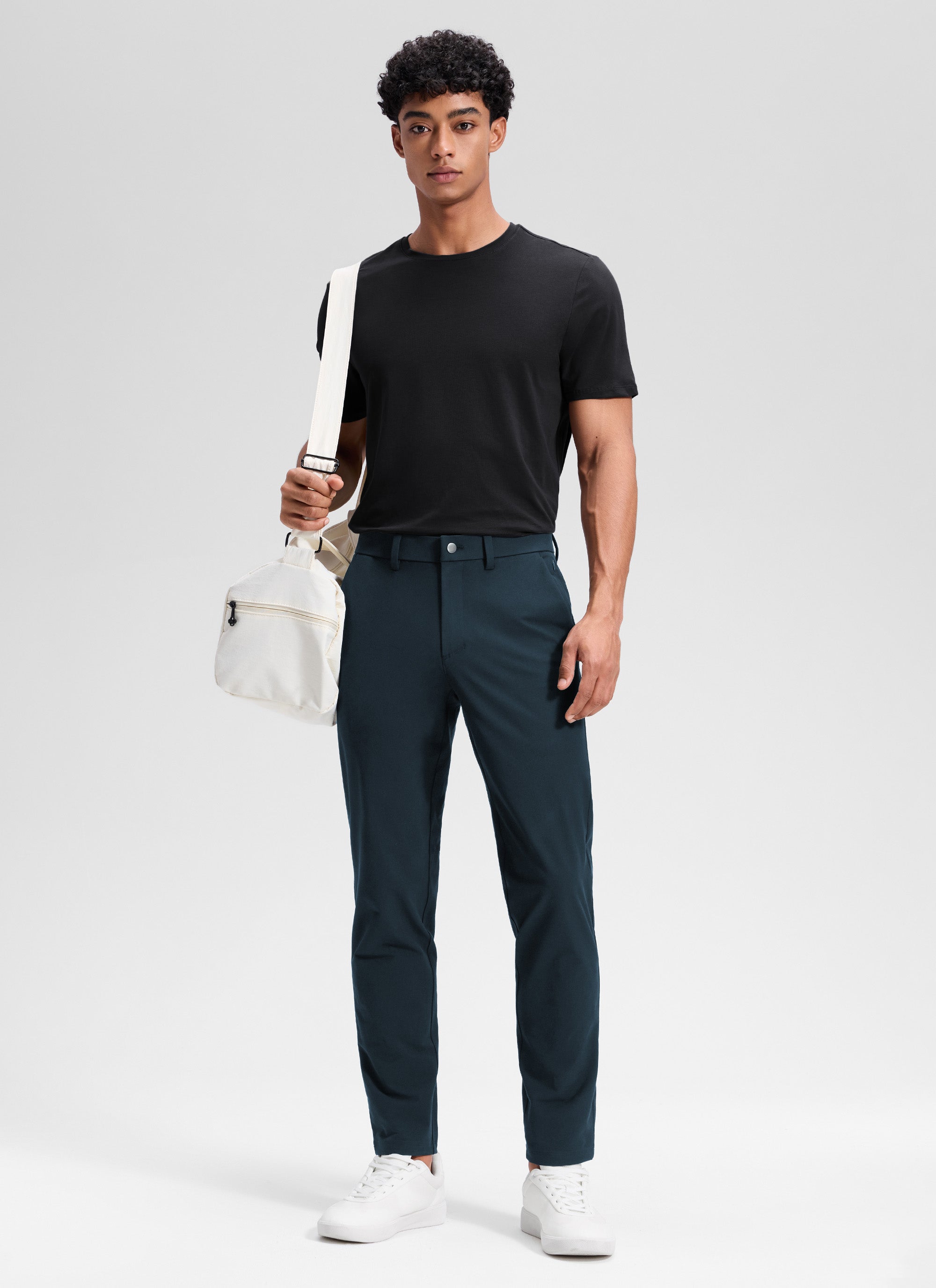 CRZ YOGA Man's Stretch Cotton Golf Mid Rise Pocket Chino Pant 32