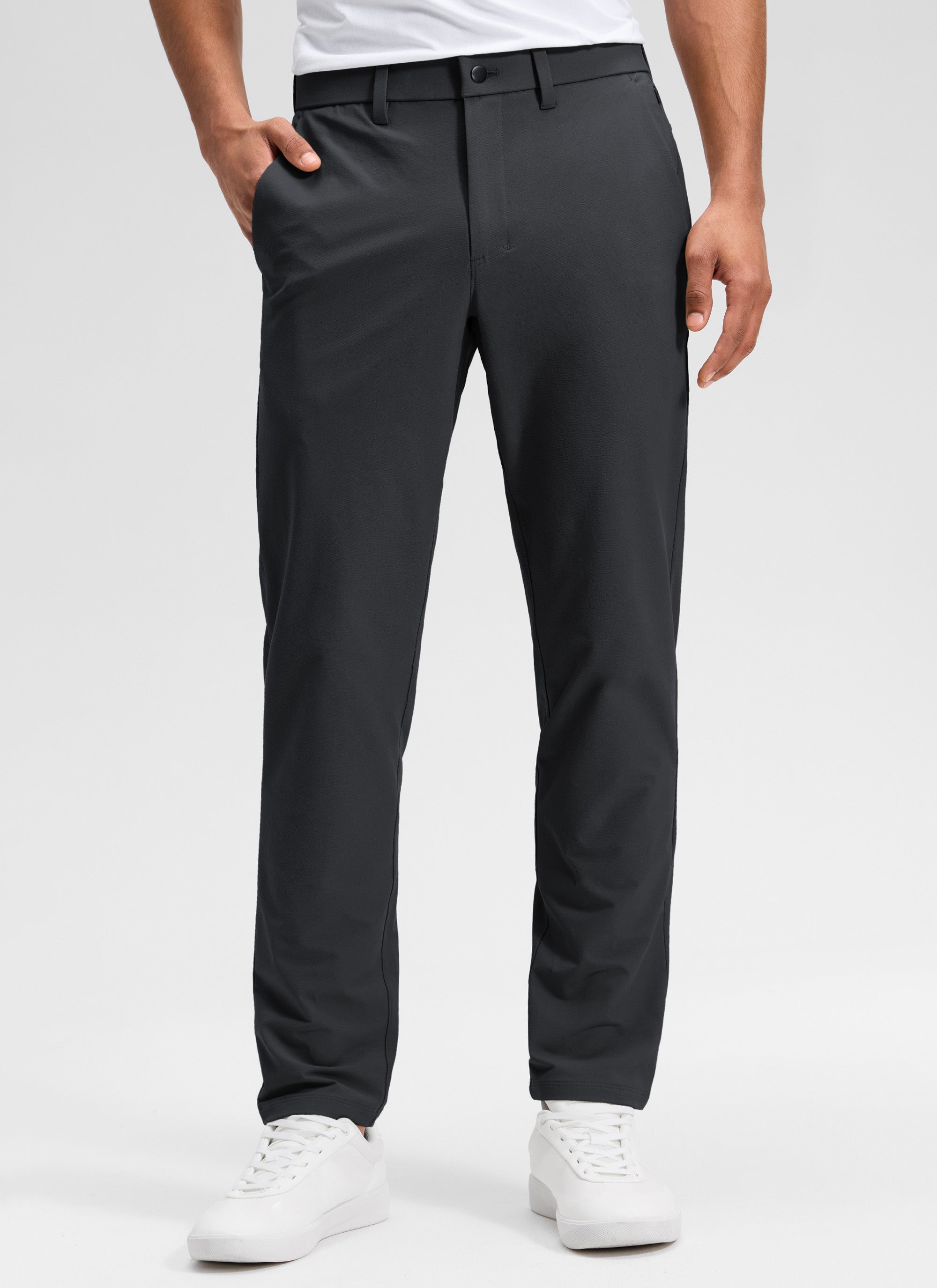 CRZ YOGA Man's Stretch Cotton Golf Mid Rise Pocket Chino Pant 32