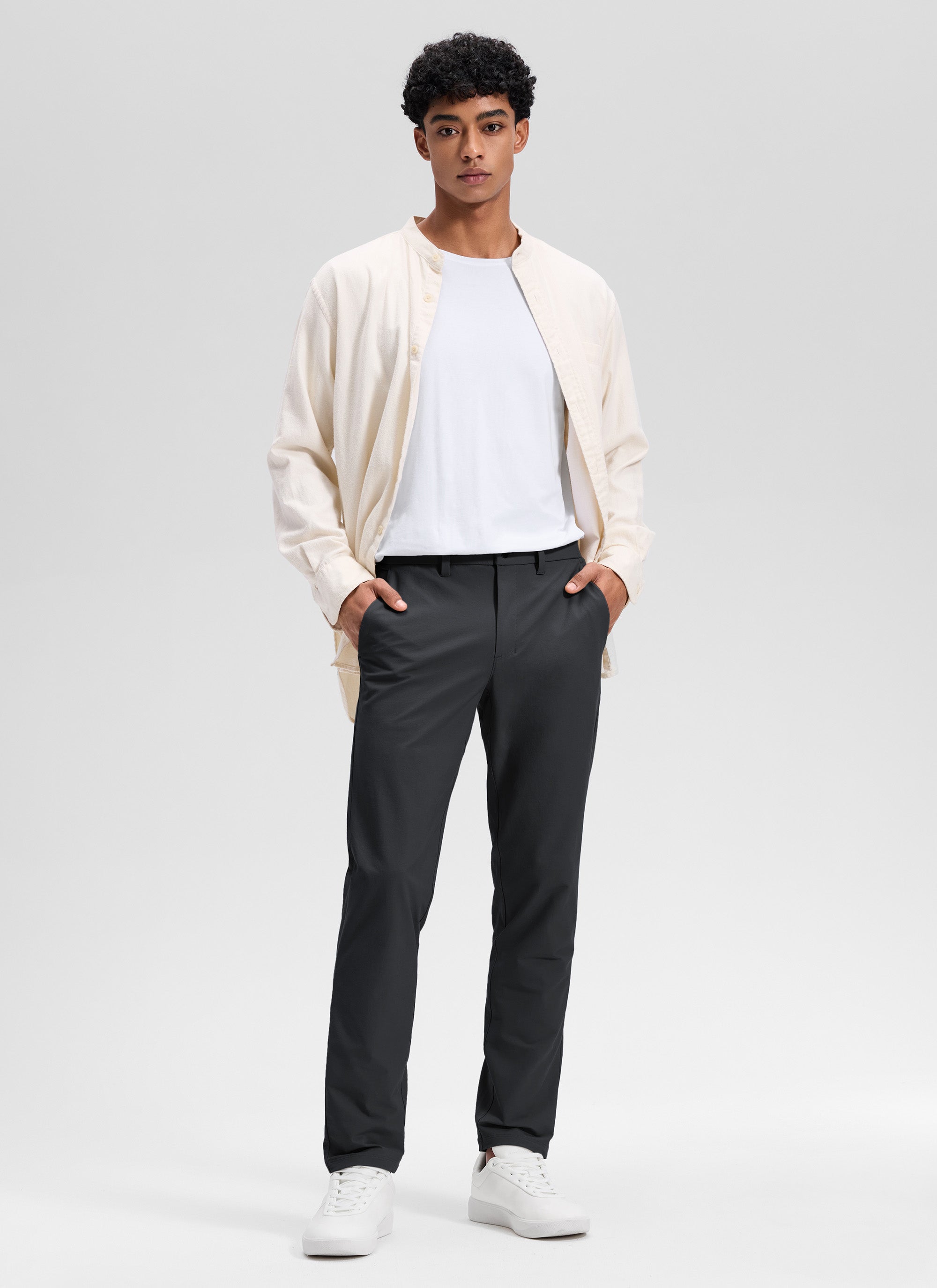 CRZ YOGA Man's Stretch Cotton Golf Mid Rise Pocket Chino Pant 32