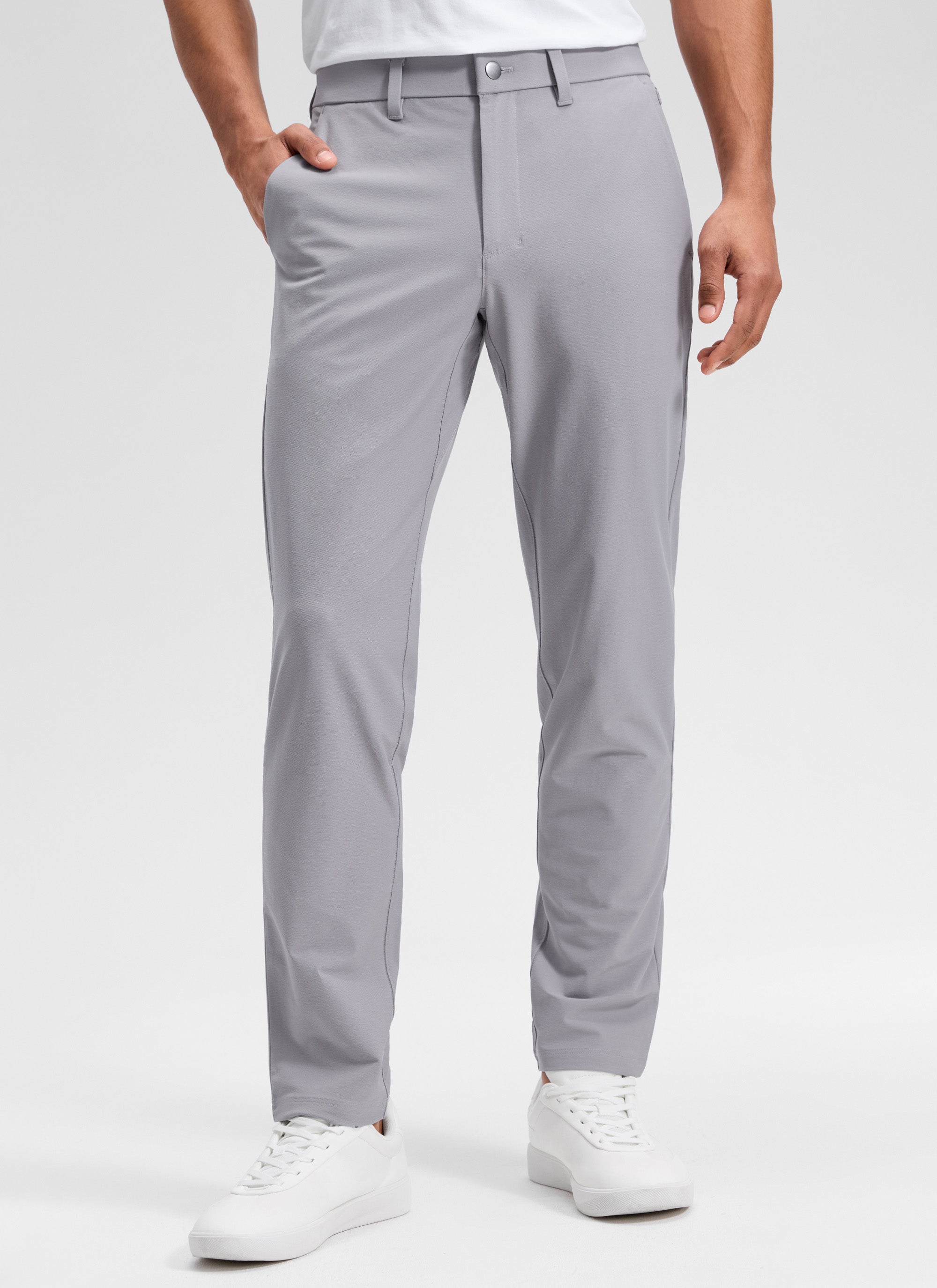 CRZ YOGA Man's Stretch Cotton Golf Mid Rise Pocket Chino Pant 32