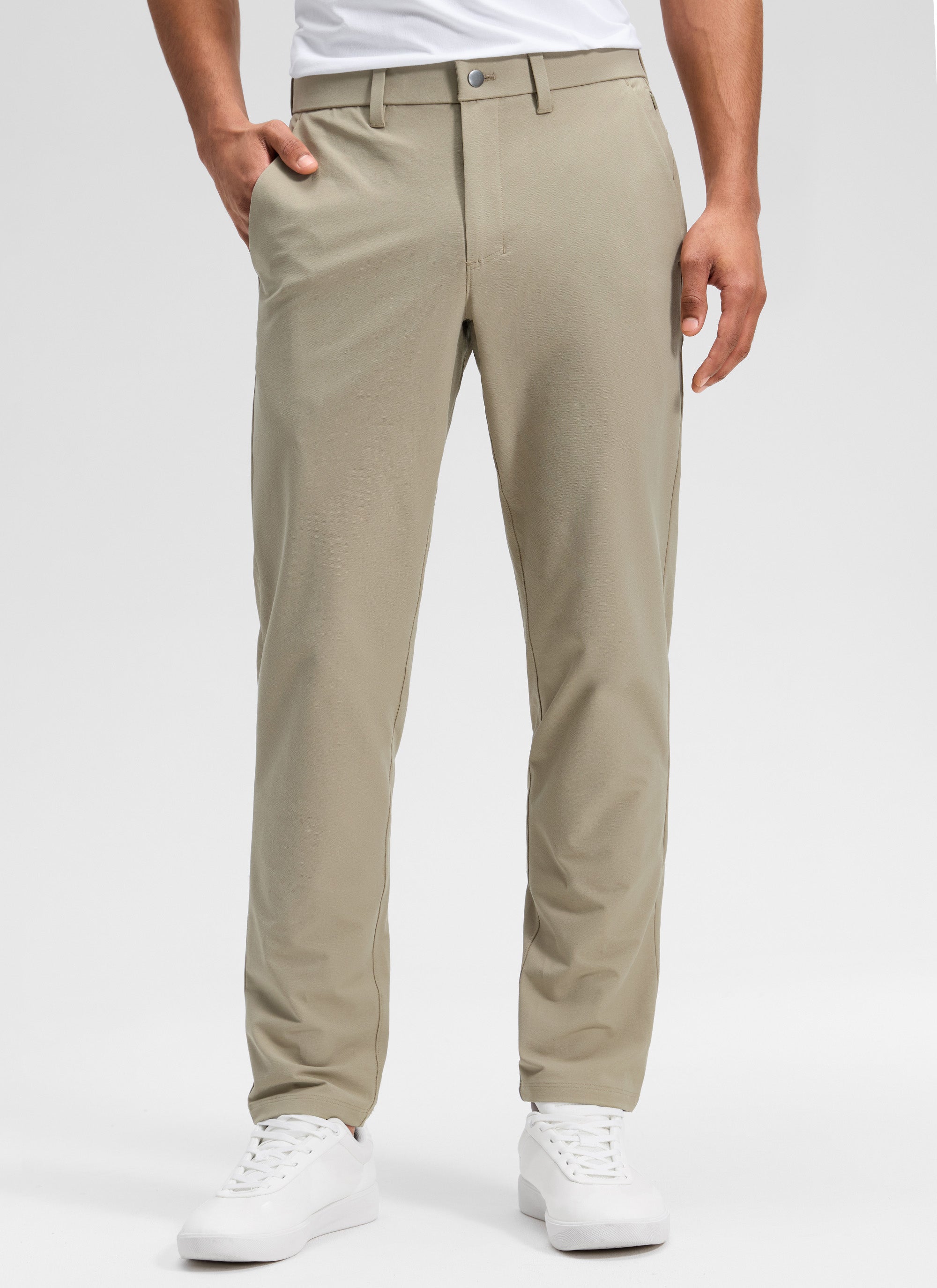 CRZ YOGA Man's Stretch Cotton Golf Mid Rise Pocket Chino Pant 32