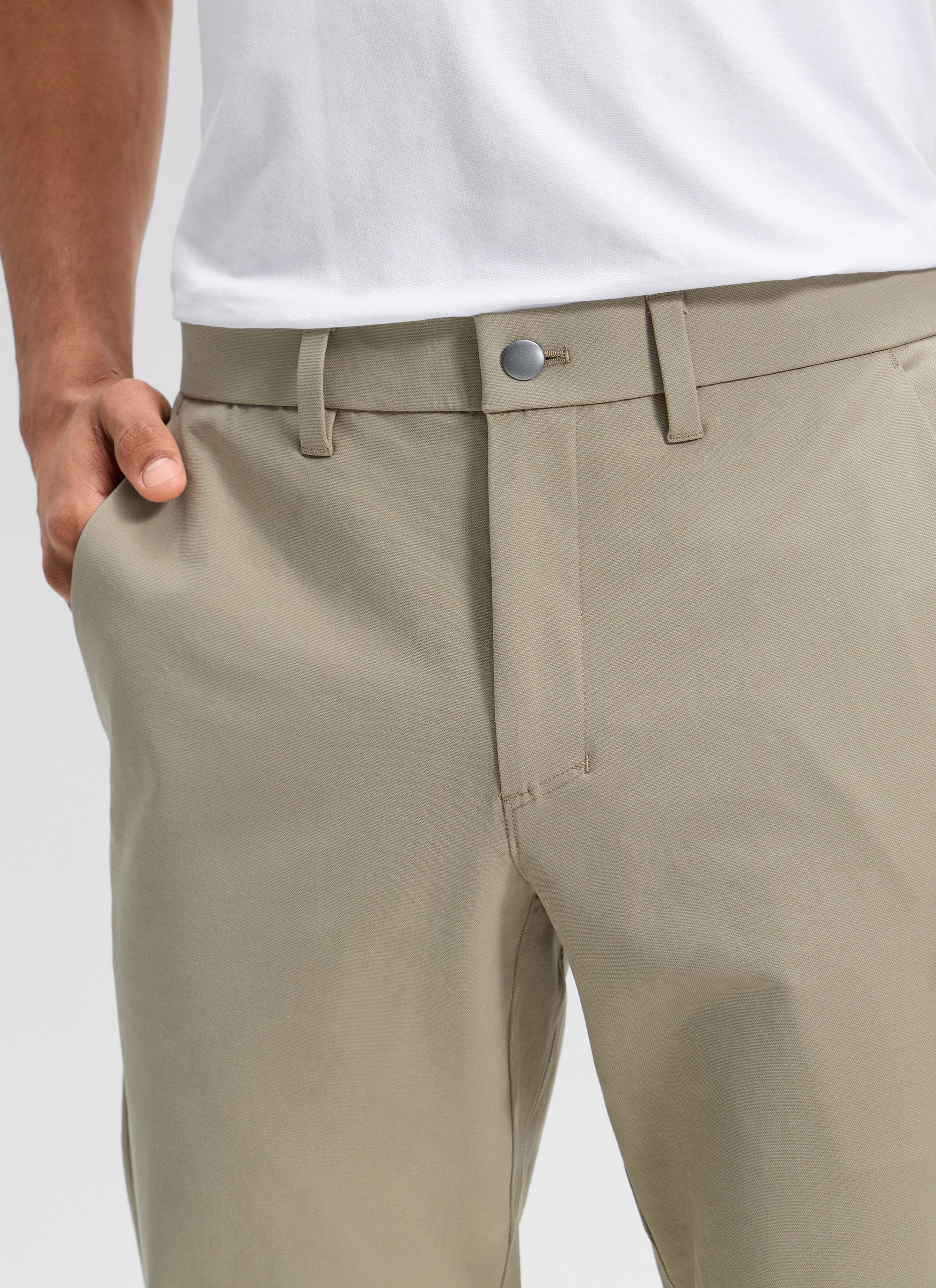 CRZ YOGA Man's Stretch Cotton Golf Mid Rise Pocket Chino Pant 32