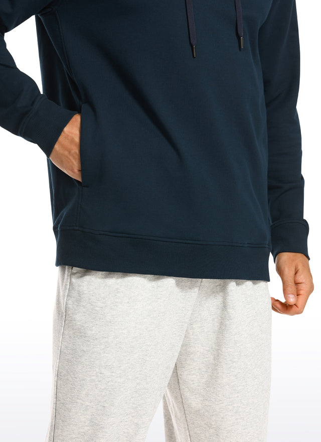 CRZ YOGA Men's Casual Outerwear Cotton Loose Fit Long Sleeve Hoodies Anthracite