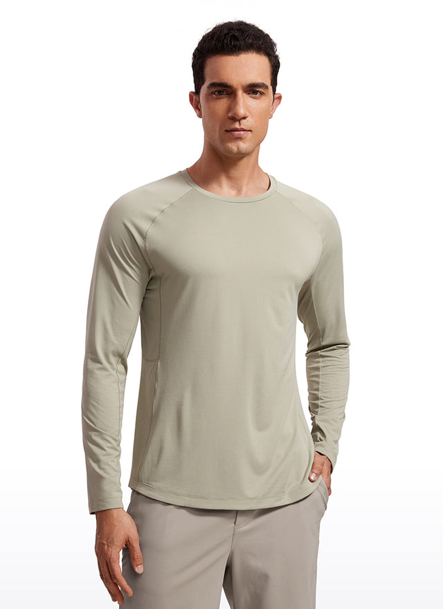 Lightweight Rounded Scallop Bottom Long Sleeves