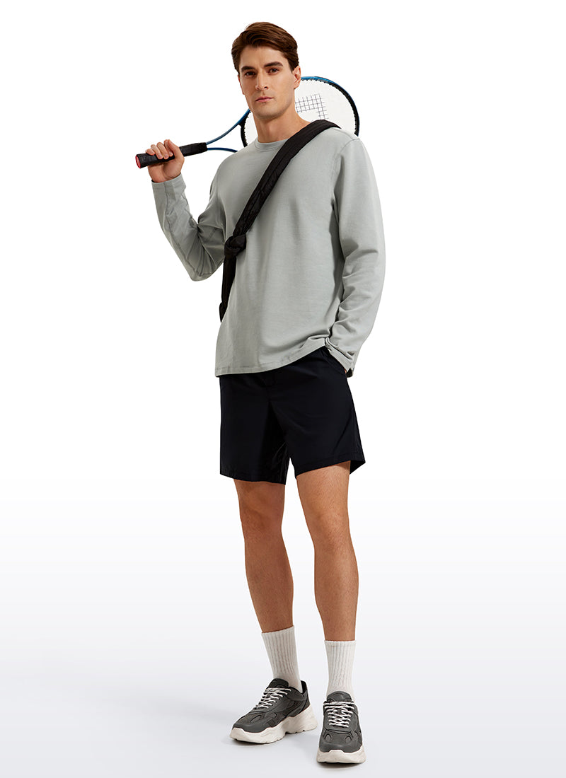 CRZ YOGA Men's Casual Classic Fit Pullover Sweatshirts Long Sleeves Sterling