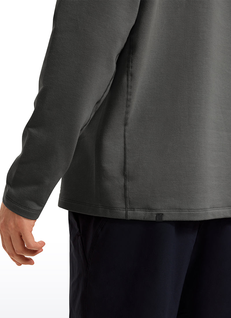 CRZ YOGA Men's Casual Classic Fit Pullover Sweatshirts Long Sleeves Anthracite
