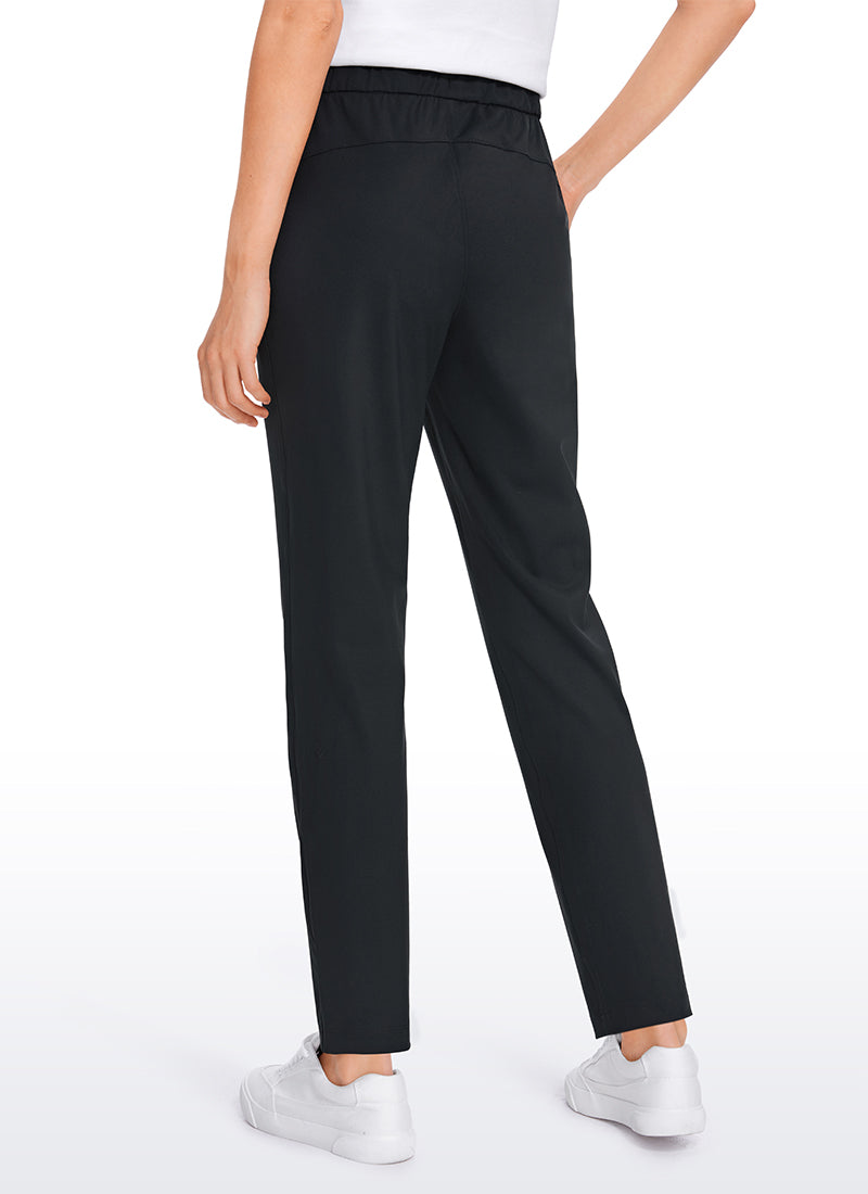 CRZ YOGA Women's Travel Slim Fit Stretch On the Travel Pants 29'' Black