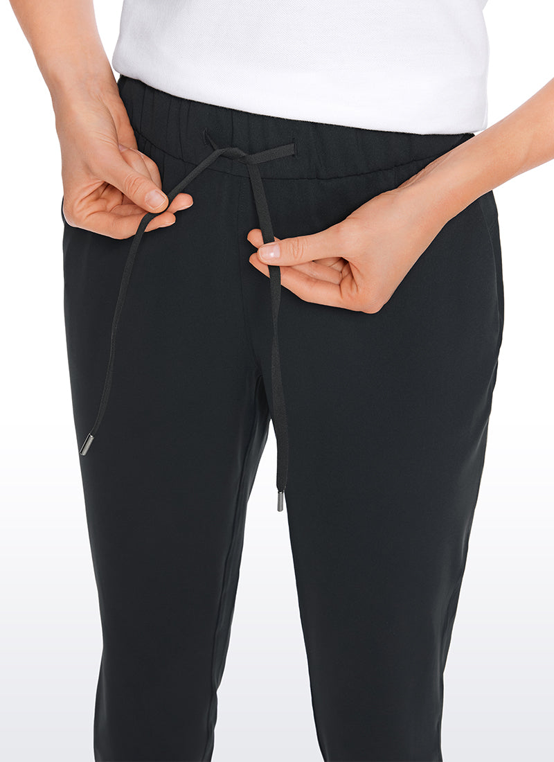 CRZ YOGA Women's Travel Slim Fit Stretch On the Travel Pants 29'' Black