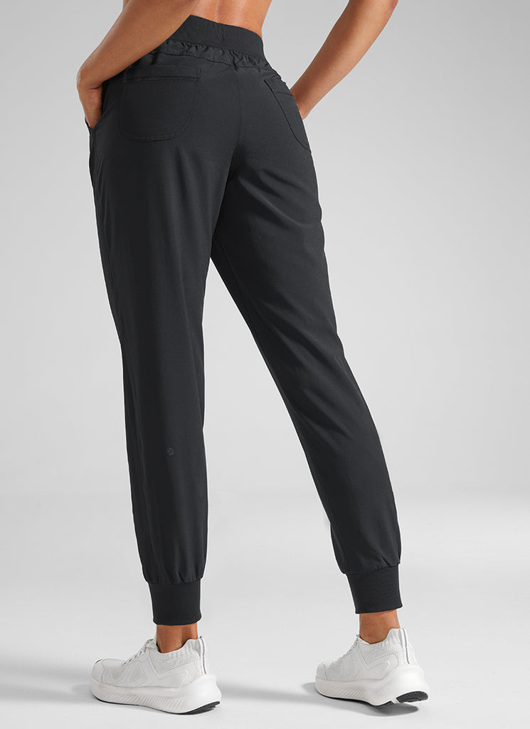 CRZ YOGA Women's Train Loose Fit Feathery-Fit Drawstring Jogger 28'' Black