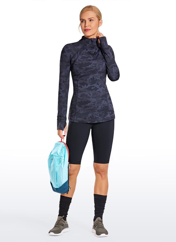 CRZ YOGA Women's Train High Rise Biker Nakedfeel Shorts Pockets 10'' Black